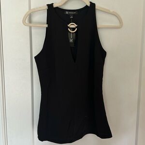 NWT INC black tank with metal embellishment!